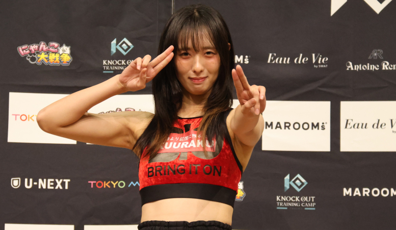 【KNOCK OUT】辻井和奏、168cmの長身・美脚で計量パス！タイ戦士迎撃へ「100％の私を見せる」