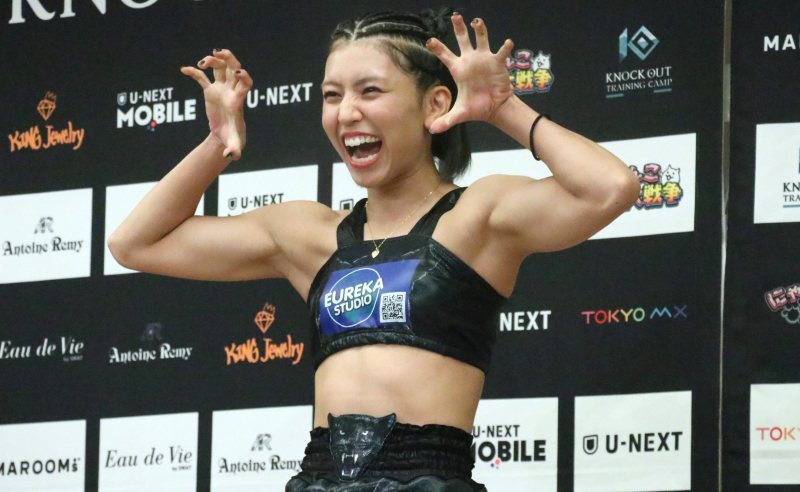 【KNOCK OUT】ぱんちゃん璃奈、黒豹コスチュームで計量パス！「ガオー精神で行きたい」