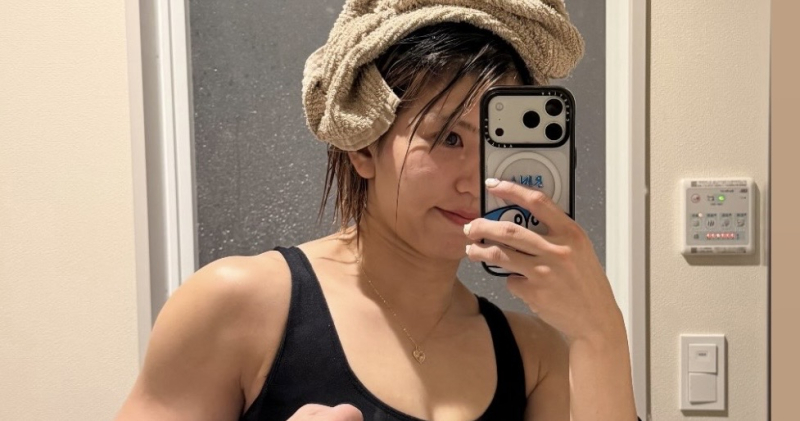 ぱんちゃん璃奈、うっすら割れた腹筋！5.4kgの減量開始
