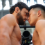 【RIZIN】元王者ケラモフ、“6パック”彫刻ボディで計量パス！木村柊也と“額ぶつける”睨み合い